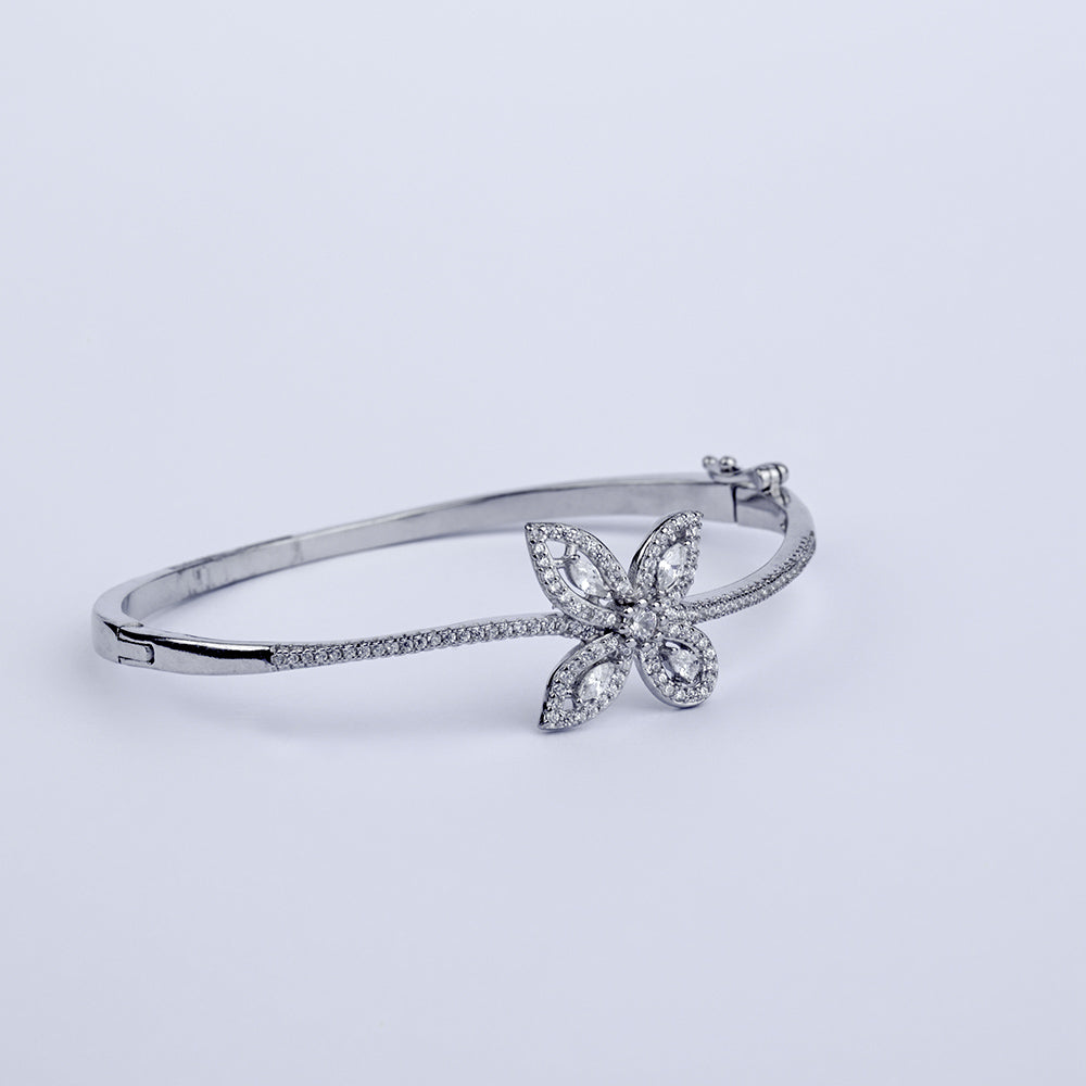 Silver 4 Payal Bracelet With Diamond
